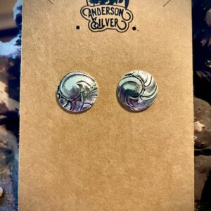 Sterling silver 1/2 inch round earring