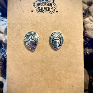 Sterling silver tear drop earring posts.